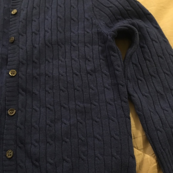 J. Crew Factory Blue Wool and Cashmere Blend Cardigan Sweater Size M - Picture 7 of 7